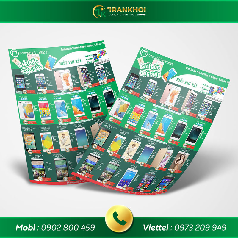 tờ rơi điện thoại