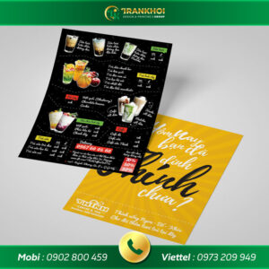 tờ rơi nước uống