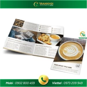 catalogue dạng sách cho quán cafe
