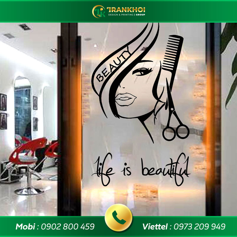 decal cắt tóc