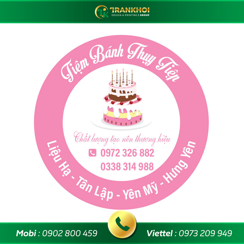 decal tiệm bánh