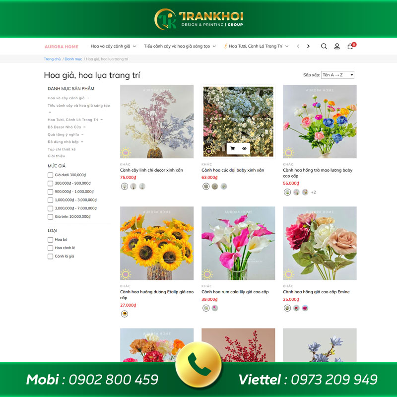 web hoa giả
