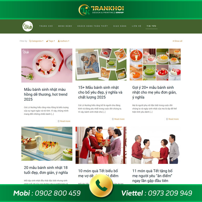 website tiệm bánh ngọt 3