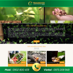 web trang trại rau